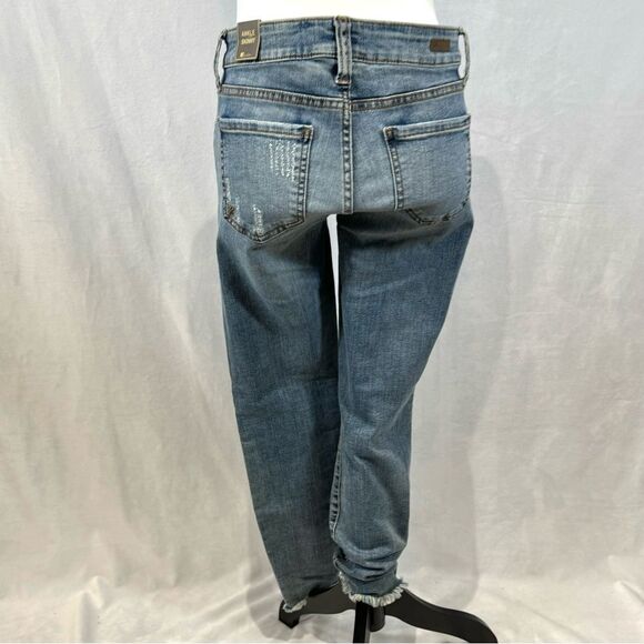 Kut from the Kloth midrise ankle skinny distressed raw hem jeans size 6 NWT - Picture 5 of 7